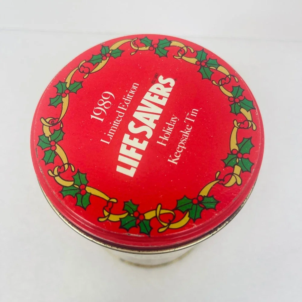 Vintage 1989 LifeSavers Holiday Keepsake Tin Limited Edition Christmas Decor 6